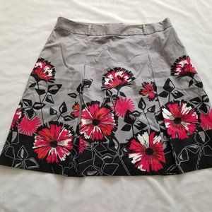 Grey Skirt With Pink Flowers on the bottom Size 12